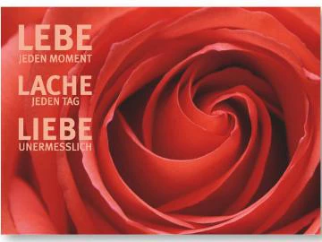 Postkarte LEBE - LIEBE - LACHE