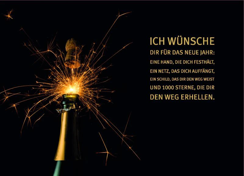 Postkarte Wünsche fürs neue Jahr