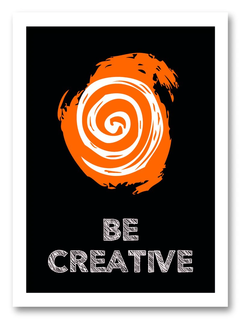 Wandbild be creative