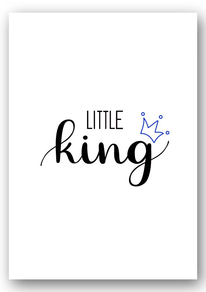 Wandbild little king - blue