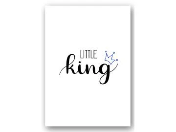 Wandbild little king - blue
