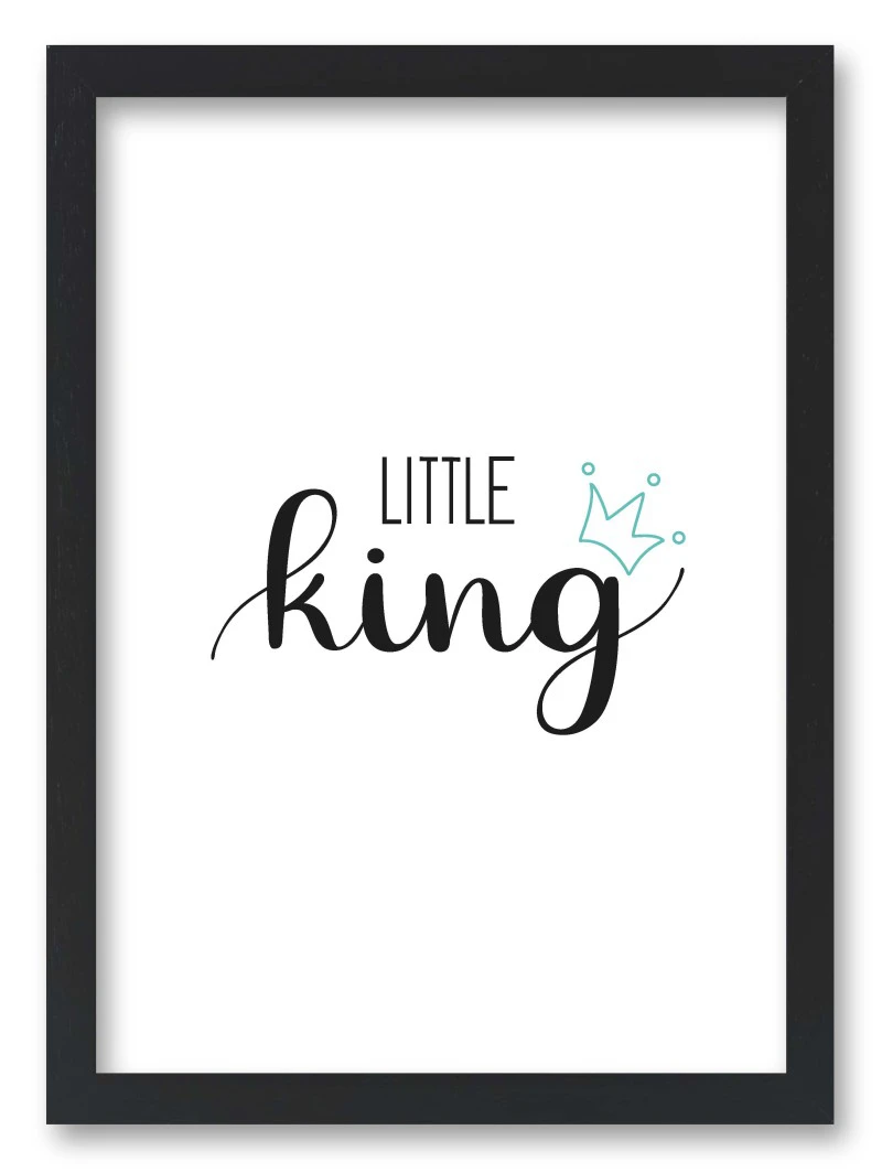 Wandbild little king - türkis