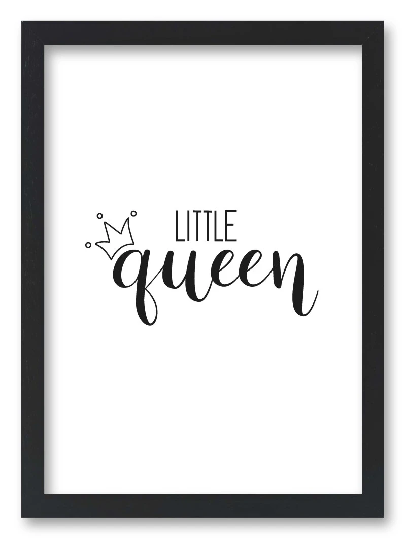 Wandbild little queen - black