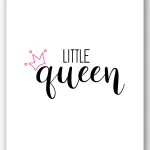 Wandbild little queen - pink