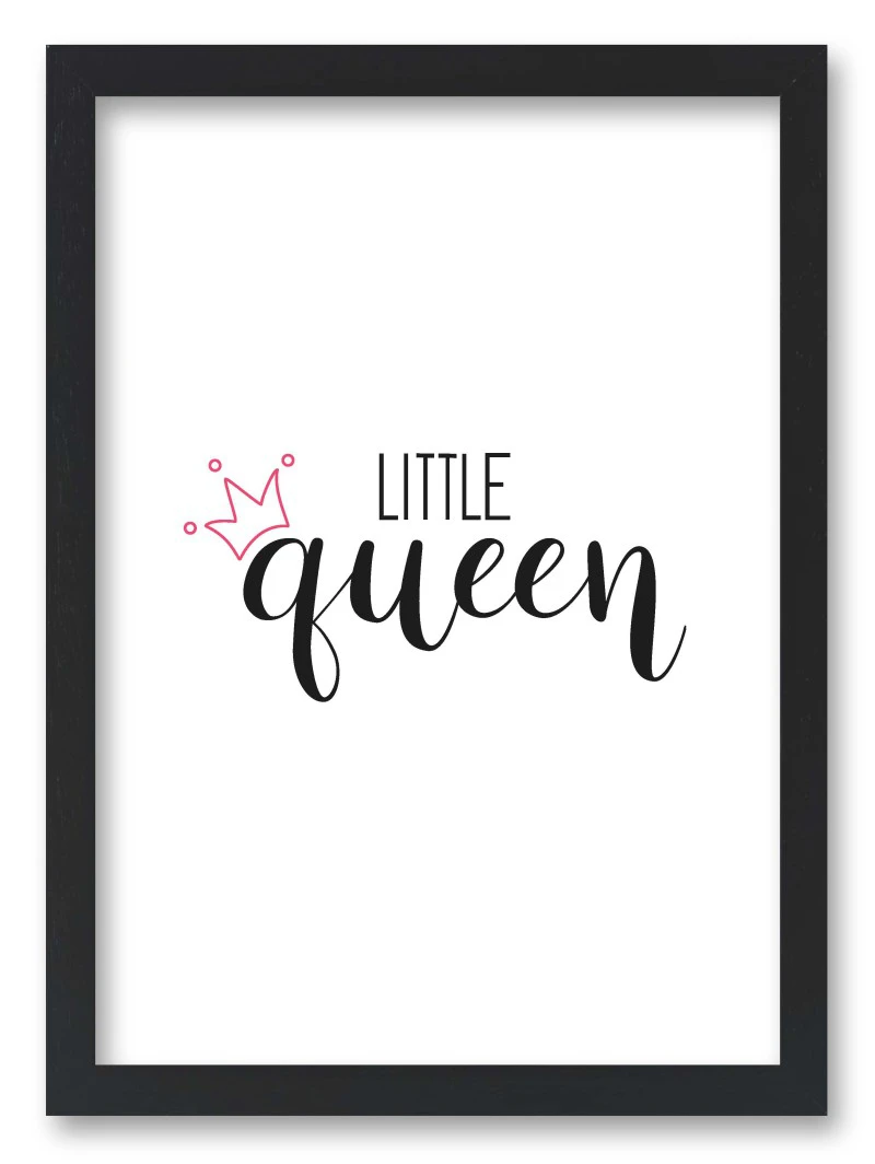 Wandbild little queen - pink