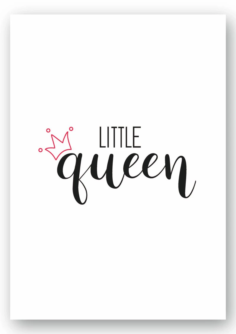 Wandbild little queen - red