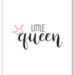 Wandbild little queen - red