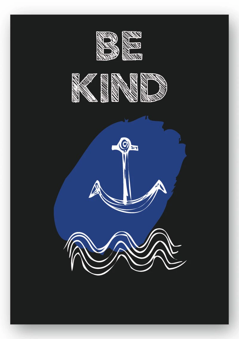 Wandbild be kind - Anker