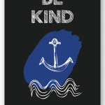 Wandbild be kind - Anker