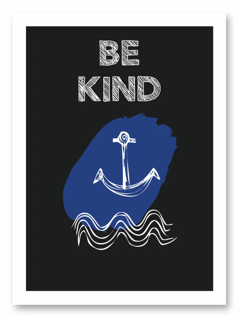 Wandbild be kind - Anker