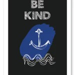 Wandbild be kind - Anker