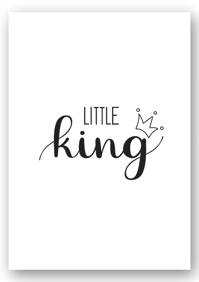 Wandbild little king - black