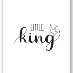Wandbild little king - black