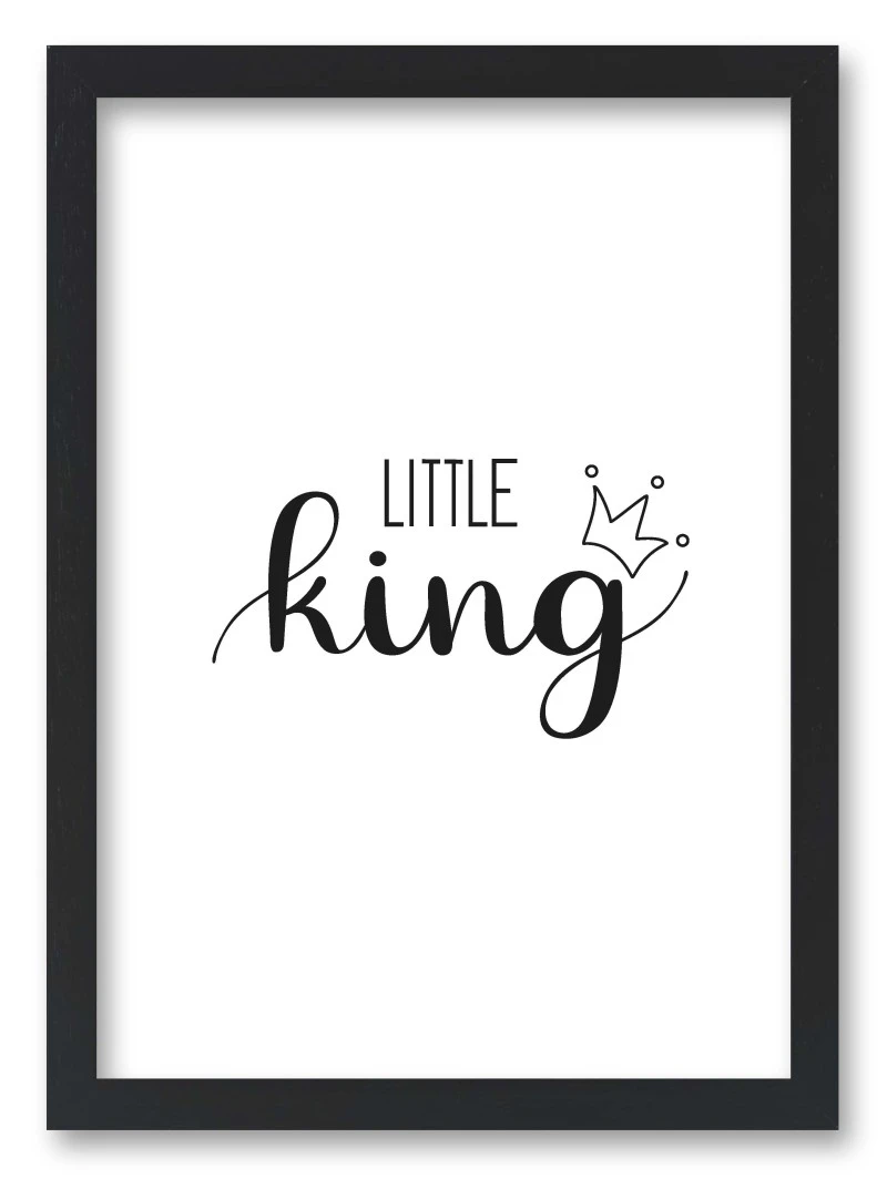 Wandbild little king - black